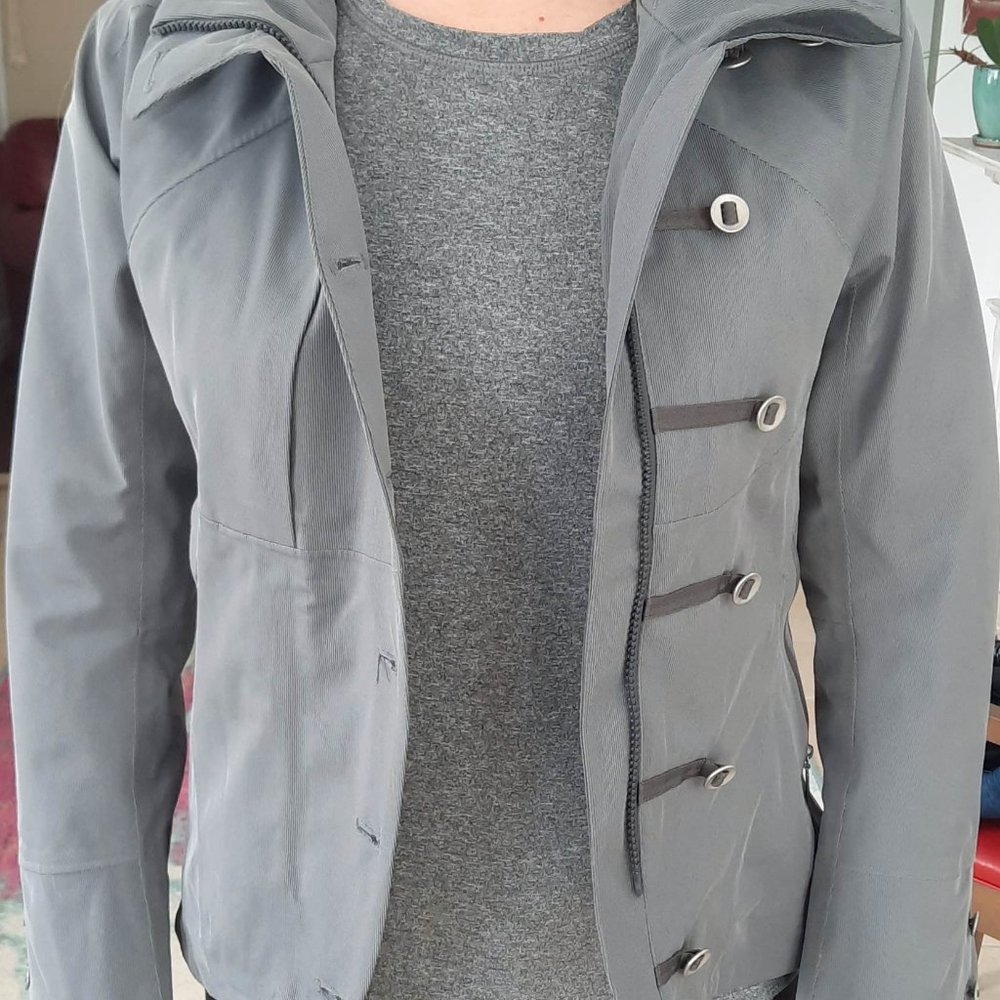 Grey Hooded Jacket XS